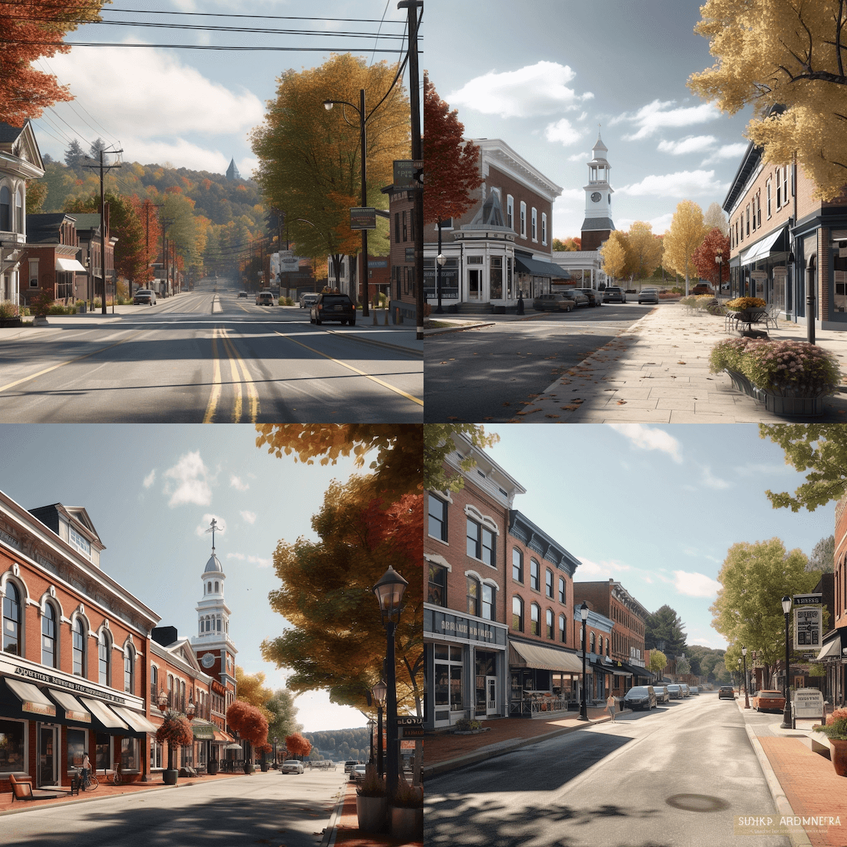 ai generated image of local new hampshire streets